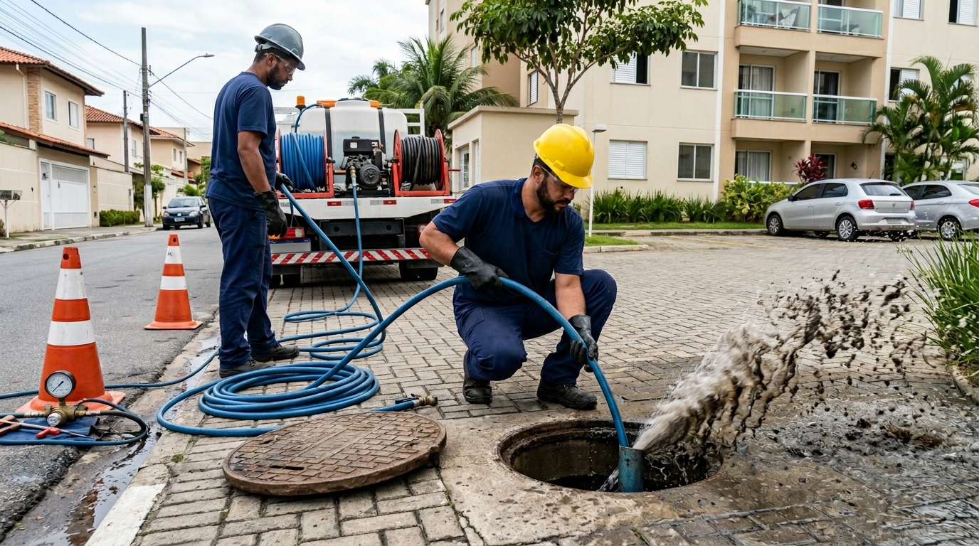 Desobstrução com Alta Pressão em Feira de Santana‑BA
